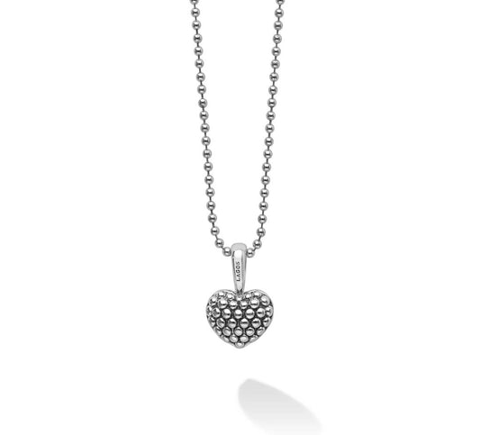 LAGOS Heart Necklace (No Stones) in Sterling Silver White