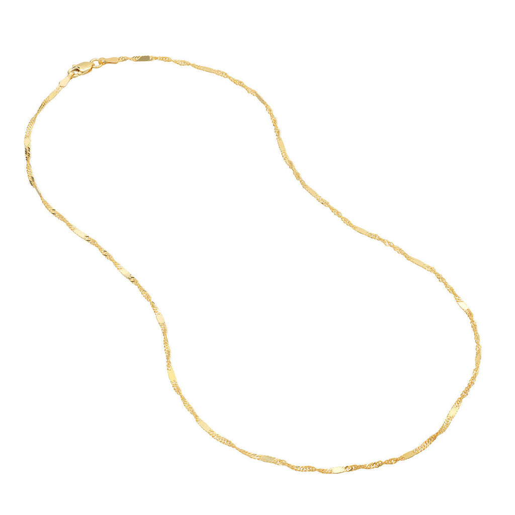 14K yellow gold ankle bracelet with clasp.