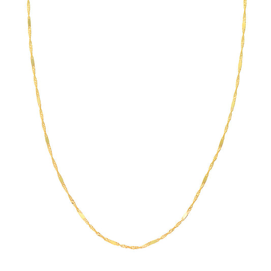 ReMARKable Designs Ankle Bracelet (No Stones) in 14 Karat Yellow Gold with Lobster Claw Clasp