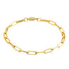 ReMARKable Designs Lightweight Paperclip Bracelet (No Stones) in 14 Karat Yellow Gold with Lobster Claw Clasp