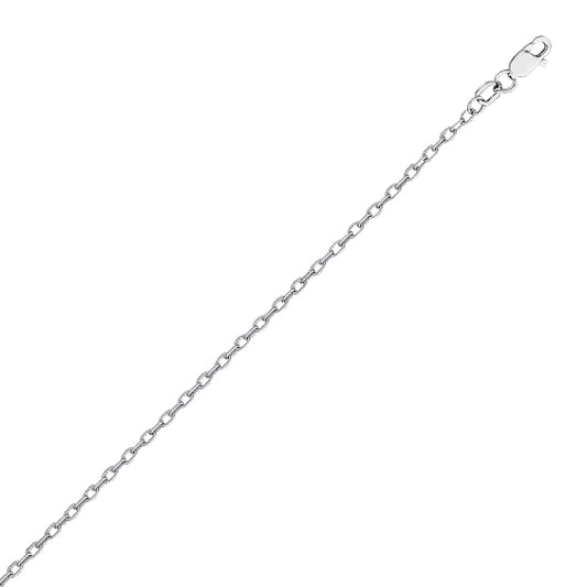 ReMARKable Designs Rolo Chain in 14 Karat White Gold 18"