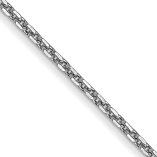 ReMARKable Designs 20" Diamond Cut Cable Chain in 14 Karat White Gold