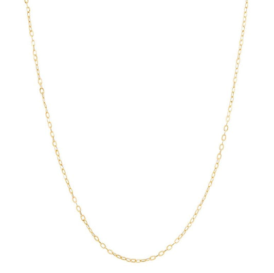 ReMARKable Designs Flat Link Chain in 14 Karat Yellow Gold, 16" 1.55mm
