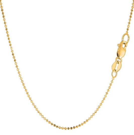 ReMARKable Designs Bead Chain in 14 Karat Yellow Gold, 16" 1.5mm
