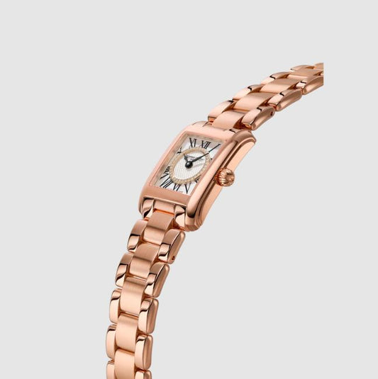 Frederique Constant Ladies Dress Timepiece with 0.06ctw Round Diamonds, Quartz Movement, 23mm Case, White Mother Of Pearl Dial, Sapphire Crystal, 3ATM Water Resistance FC-200MPDC14B