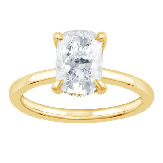 ReMARKable Designs Hidden Accent Lab-Grown Diamond Complete Engagement Ring in 14 Karat Yellow Gold