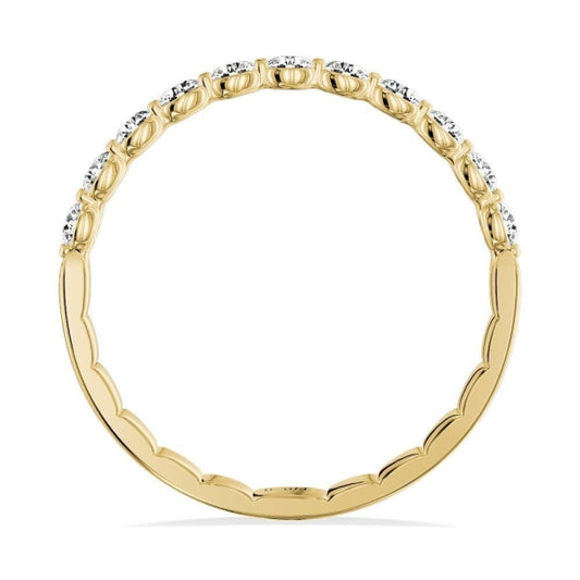 Lab-Grown Diamond Ladies Wedding Band in 14 Karat White with 0.37ctw E/F VS1 Round Lab Grown Diamonds