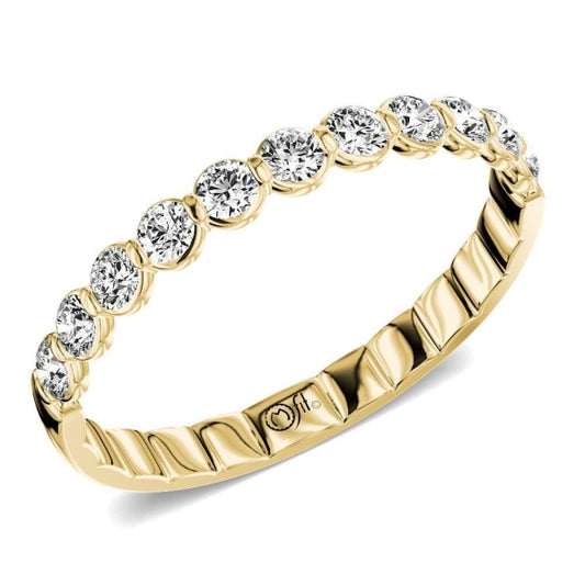 Lab-Grown Diamond Ladies Wedding Band in 14 Karat White with 0.37ctw E/F VS1 Round Lab Grown Diamonds