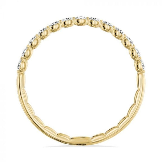 Lab-Grown Diamond Ladies Wedding Band in 14 Karat White with 0.27ctw E/F VS1 Round Lab Grown Diamonds