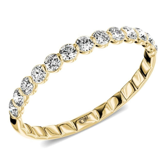 Lab-Grown Diamond Ladies Wedding Band in 14 Karat White with 0.27ctw E/F VS1 Round Lab Grown Diamonds
