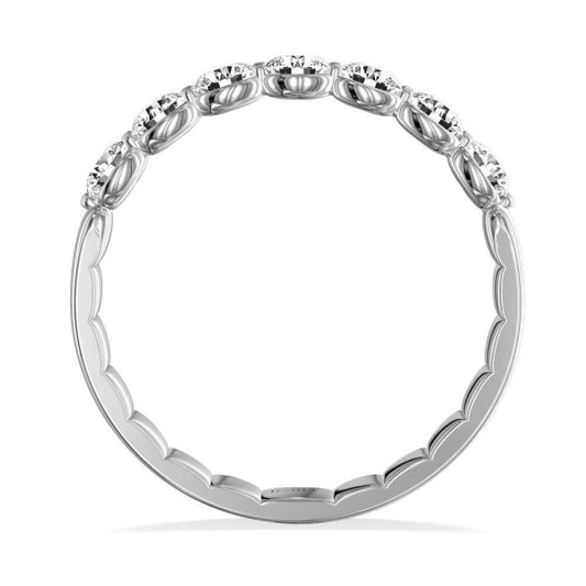 Lab-Grown Diamond Ladies Wedding Band in 14 Karat Tan with 0.70ctw E/F VS1 Round Lab Grown Diamonds