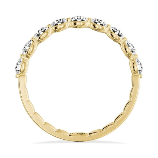 Lab-Grown Diamond Ladies Wedding Band in 14 Karat White with 0.45ctw E/F VS1 Round Lab Grown Diamonds