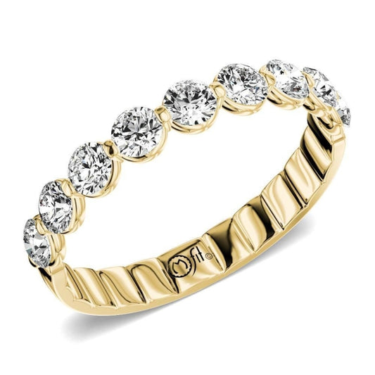 Lab-Grown Diamond Ladies Wedding Band in 14 Karat White with 0.45ctw E/F VS1 Round Lab Grown Diamonds