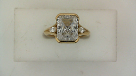 Fana Solitaire Natural Diamond Semi-Mount Engagement Ring in 14 Karat White Gold with 2 Round Diamonds totaling 0.02ctw