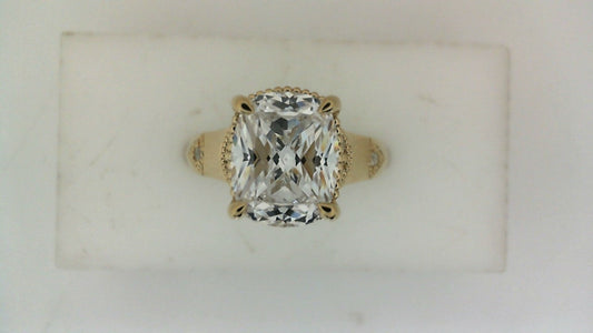 Solitaire Natural Diamond Semi-Mount Engagement Ring in 14 Karat White with 2 Round Diamonds, totaling 0.02ctw