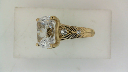 Solitaire Natural Diamond Semi-Mount Engagement Ring in 14 Karat White with 2 Round Diamonds, totaling 0.02ctw