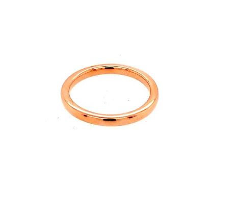 ReMARKable Designs Carved Ladies Wedding Band (No Stones) in 14 Karat Rose Gold, Size 5.5
