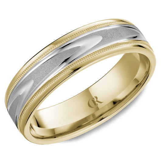 Carved Band (No Stones) in 14 Karat Yellow 5MM