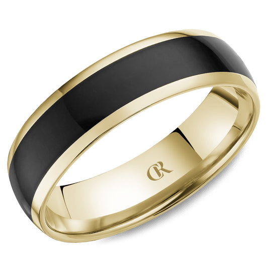 Carved Band (No Stones) in 14 Karat Yellow 5MM