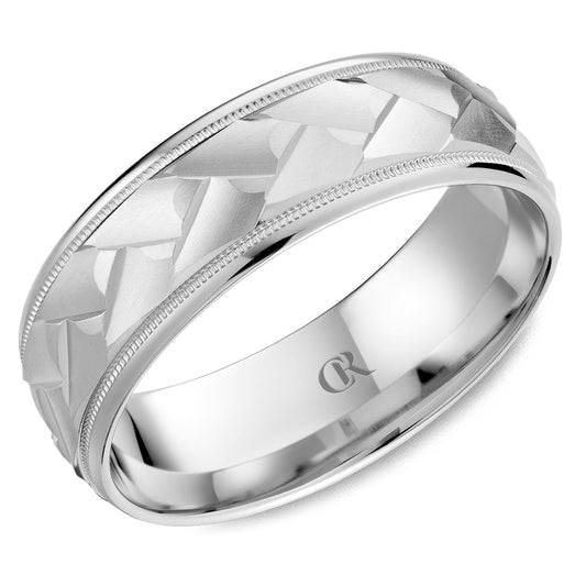 Carved Band (No Stones) in 14 Karat Yellow 5MM