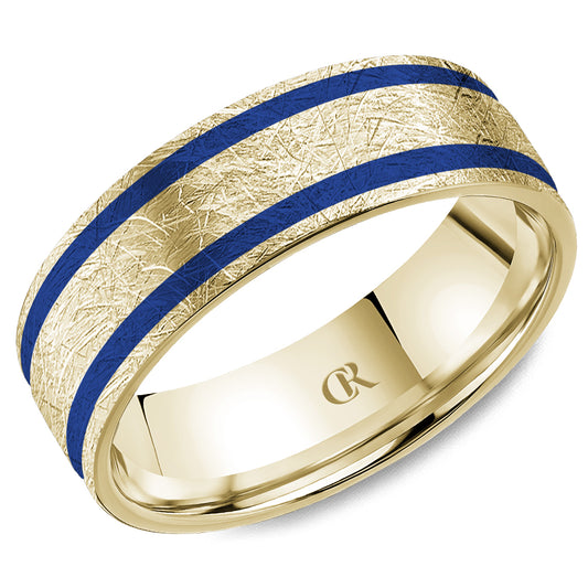Carved Band (No Stones) in 14 Karat White 7MM