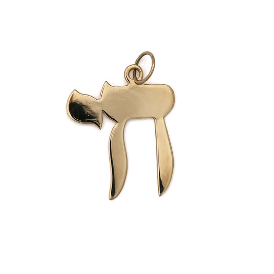 Marks Estate Department Men's Religious Necklace (No Stones) in 14 Karat Yellow Gold