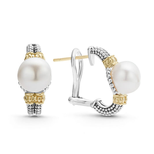 Sterling silver earrings with pearls.