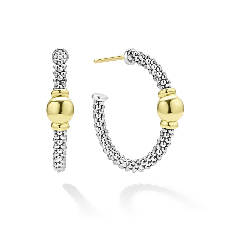 LAGOS Signature Caviar Collection Medium Hoop Earr