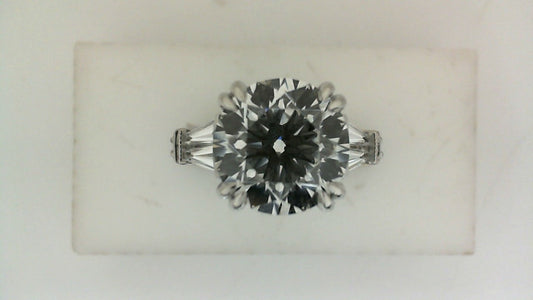 ReMARKable Designs Side Stone Complete Engagement Ring in 14 Karat White Gold with 5.01ctw of Round