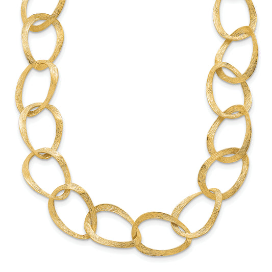 14K Yellow Gold Open Link Necklace