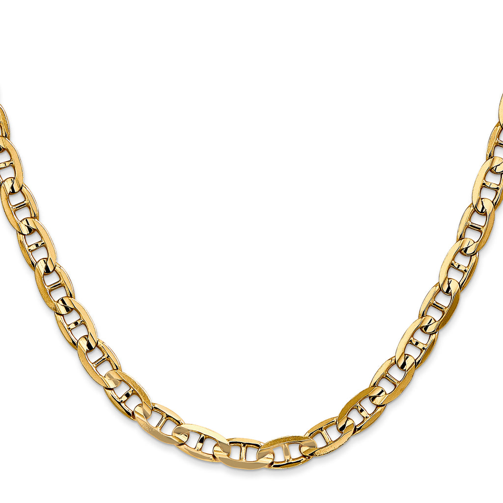 14K yellow gold anchor chain necklace.