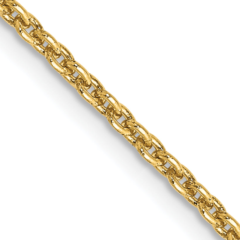 14K Yellow Gold Cable Link Chain