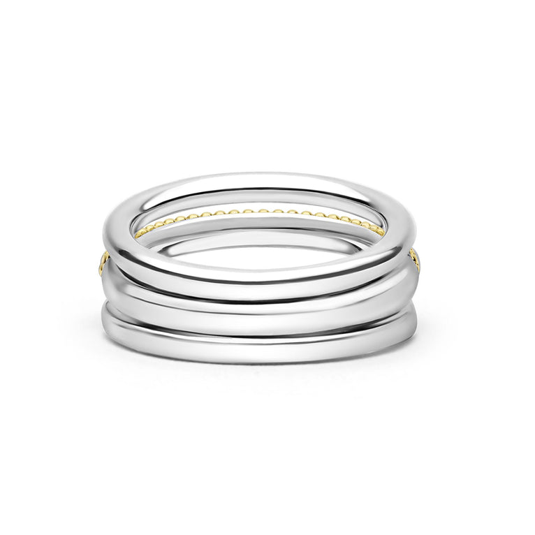Sterling silver ring with yellow diamond accents.