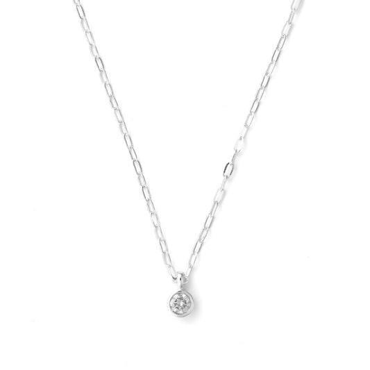 ReMARKable Designs Beautiful Not Broken Collection Natural Diamond Necklace in 14 Karat White Gold with 0.70ctw F VS Old European Diamond