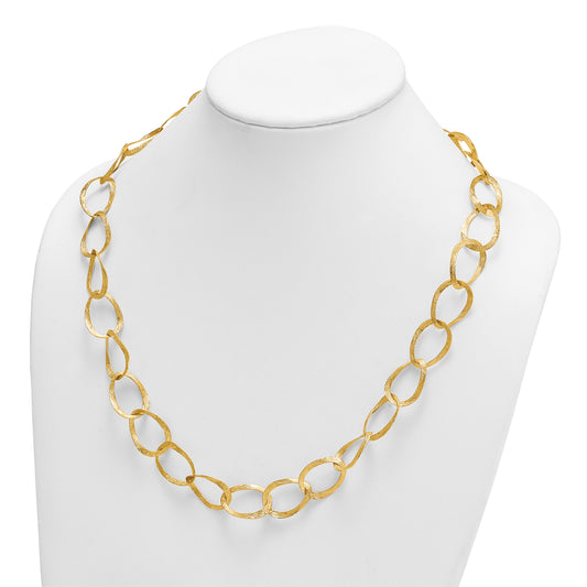 14K Yellow Gold Open Link Necklace