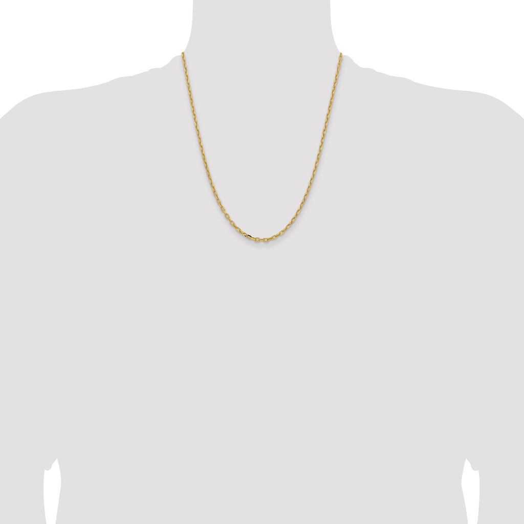 14K Yellow Gold Diamond Cut Chain