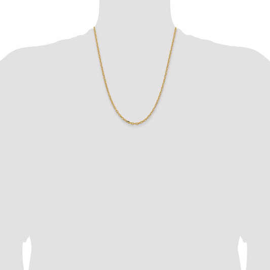 14K Yellow Gold Diamond Cut Chain