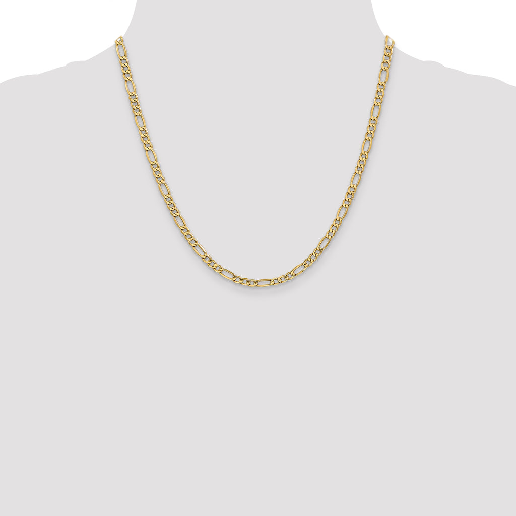 14K Yellow Gold Figaro Chain Necklace
