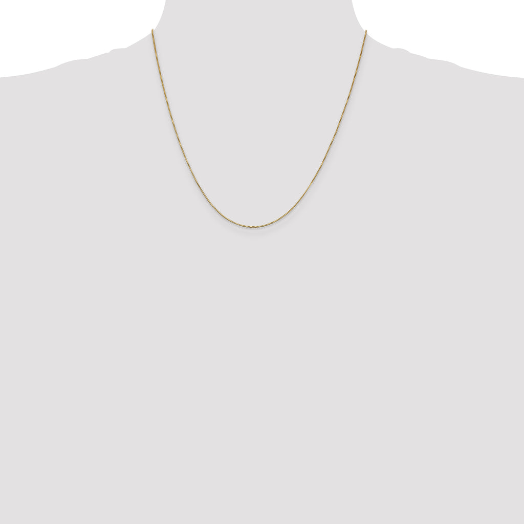 14K yellow gold box chain necklace.