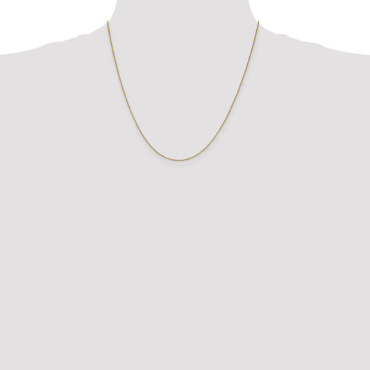 14K yellow gold box chain necklace.