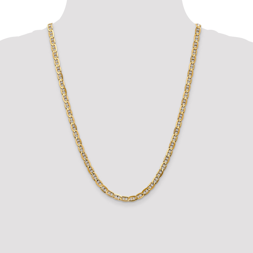 14K yellow gold anchor chain necklace.