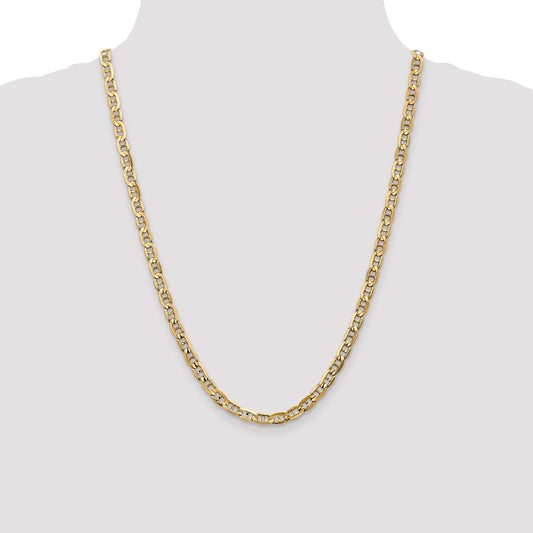 14K yellow gold anchor chain necklace.
