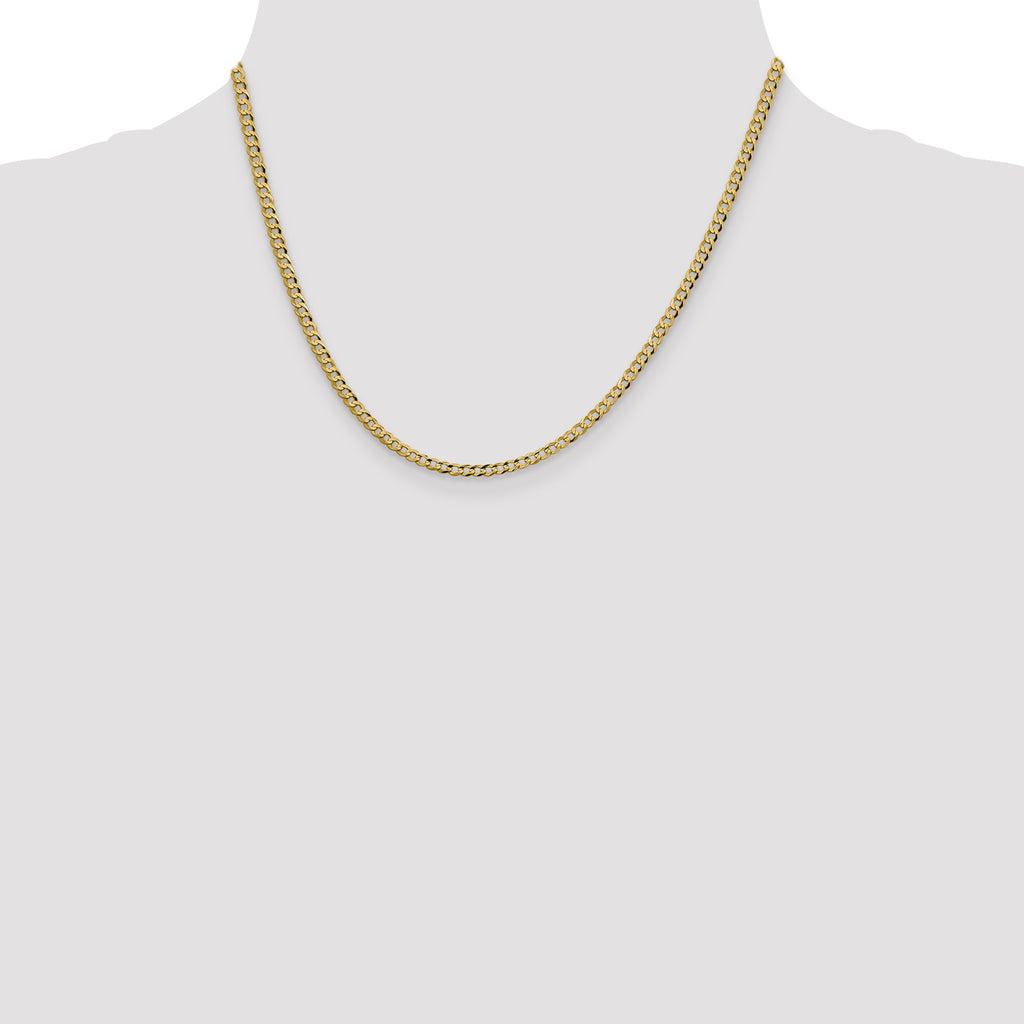 14K Yellow Gold Cuban Link Chain Necklace
