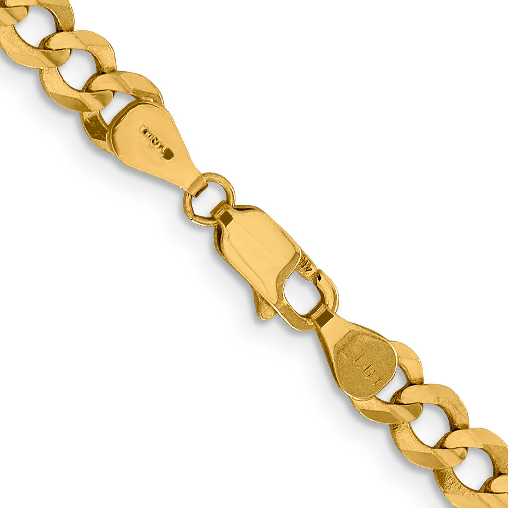 14K Yellow Gold Cuban Link Chain Clasp