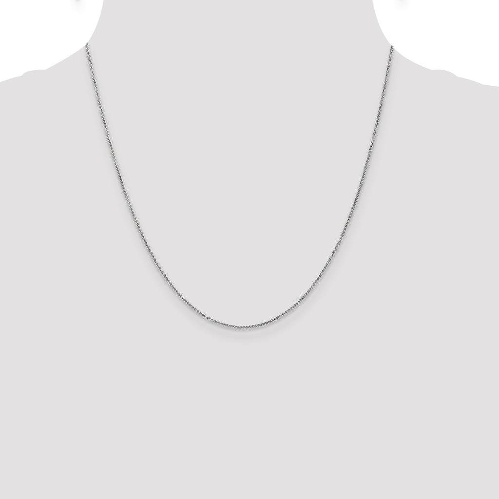 14K White Gold Wheat Chain Necklace