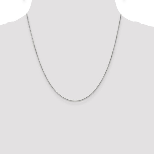 14K White Gold Wheat Chain Necklace