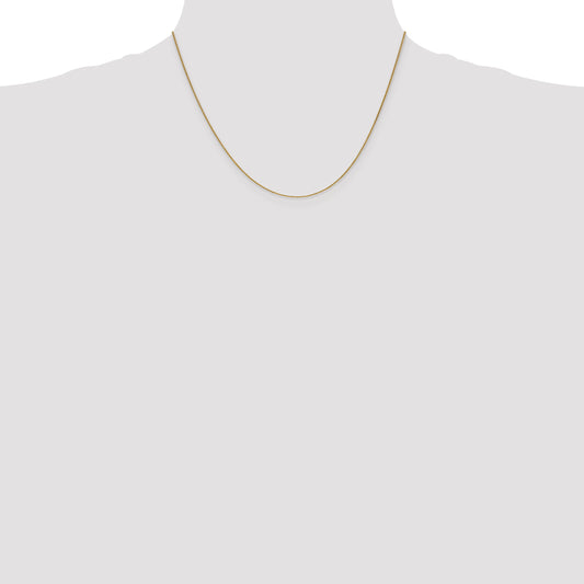 14k yellow gold wheat chain necklace.