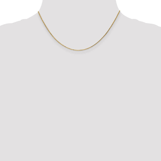 14K yellow gold cable link chain