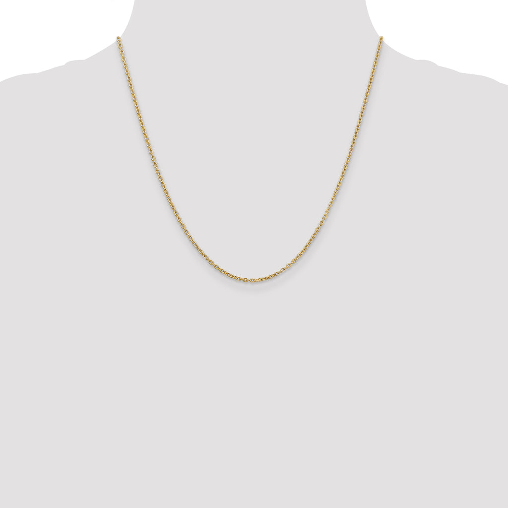 14K Yellow Gold Cable Link Chain