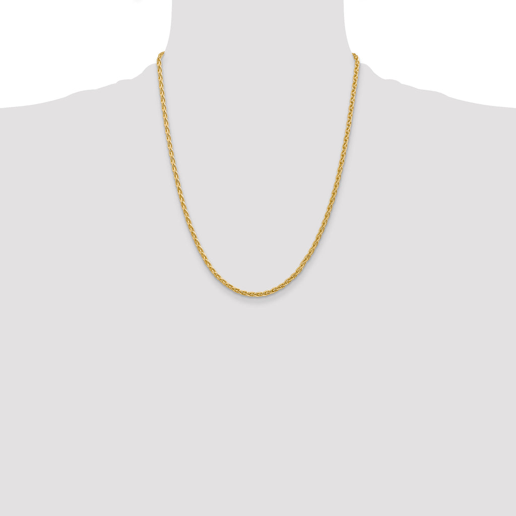 14K Yellow Gold Wheat Chain Necklace